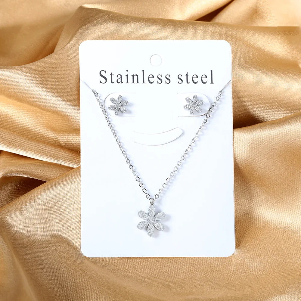 Elegant Fine Jewelry Sets Stainless Steel