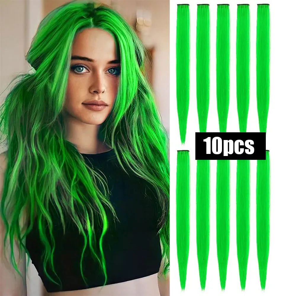 Colored Hair Extensions (10 pcs)
