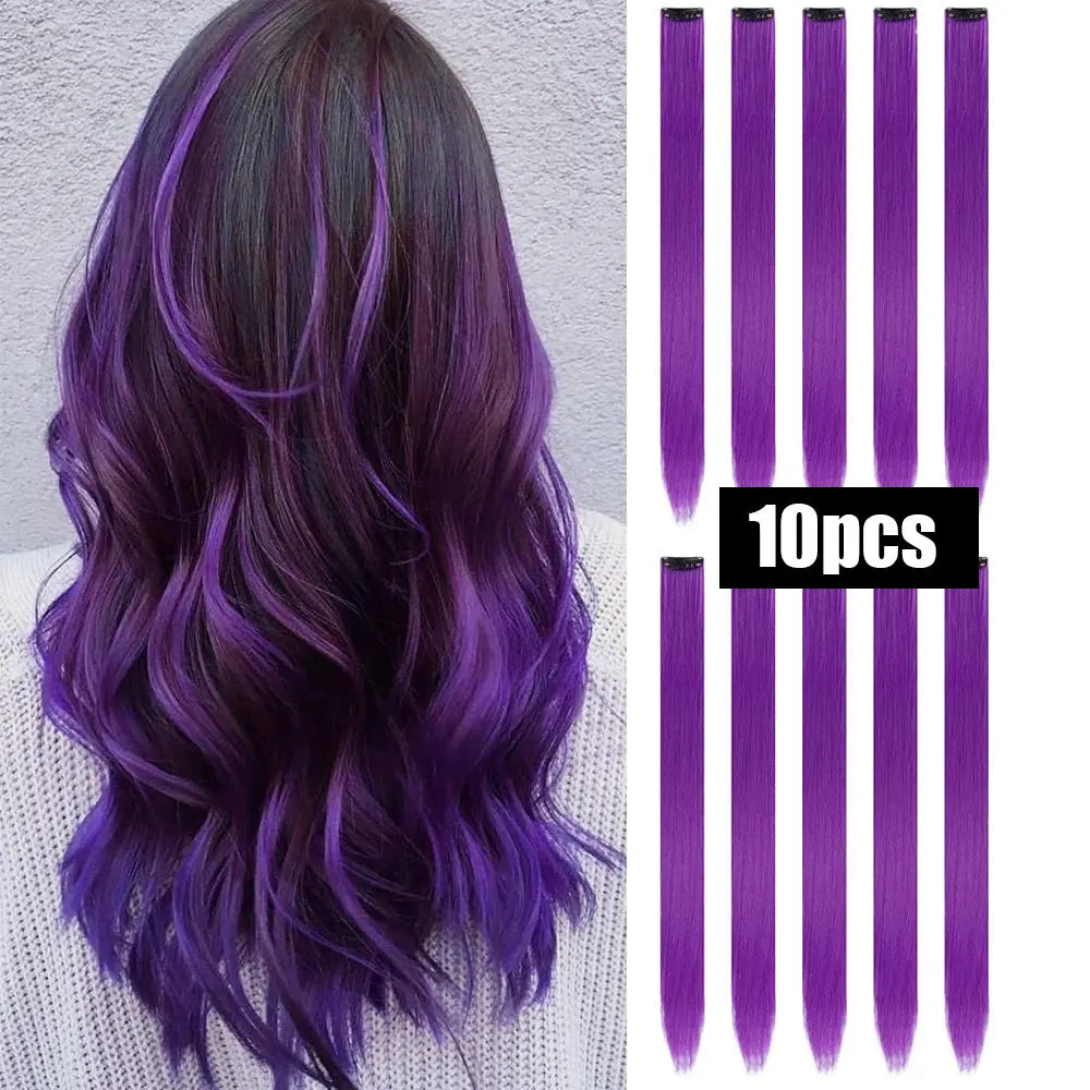 Colored Hair Extensions (10 pcs)