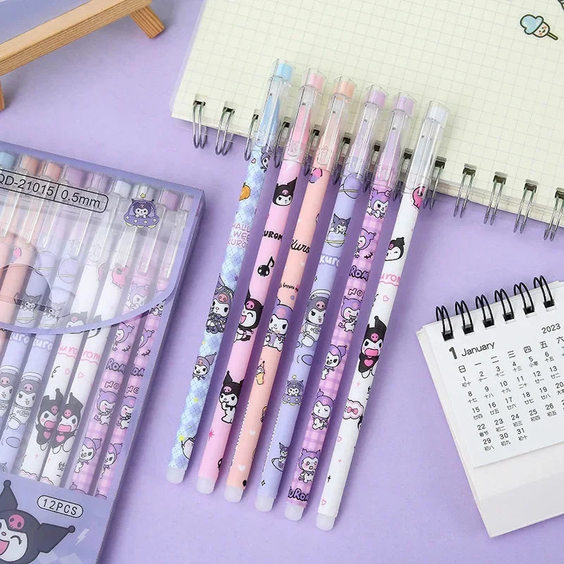 Sanrio Black Neutral Pen Hellokitty Melody Kuromi Cinnamoroll Roller Ball Pen