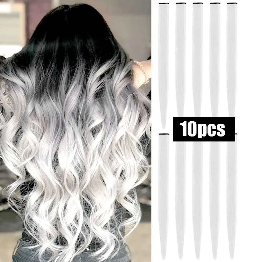 Colored Hair Extensions (10 pcs)