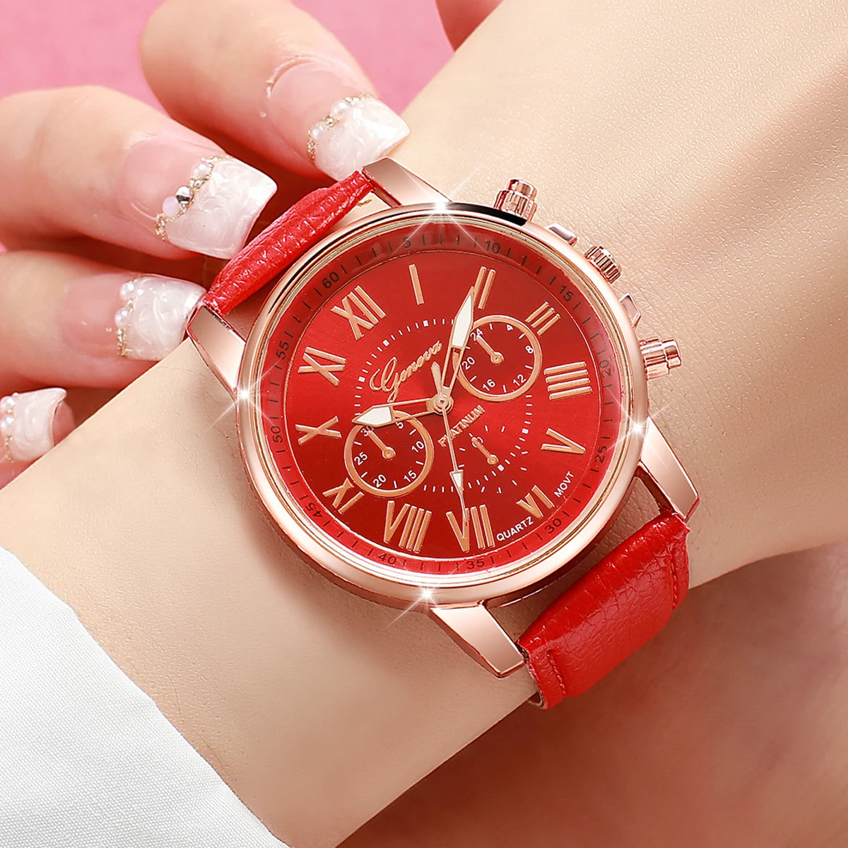 Fashion Women Watches Casual Roma Dial Mixed