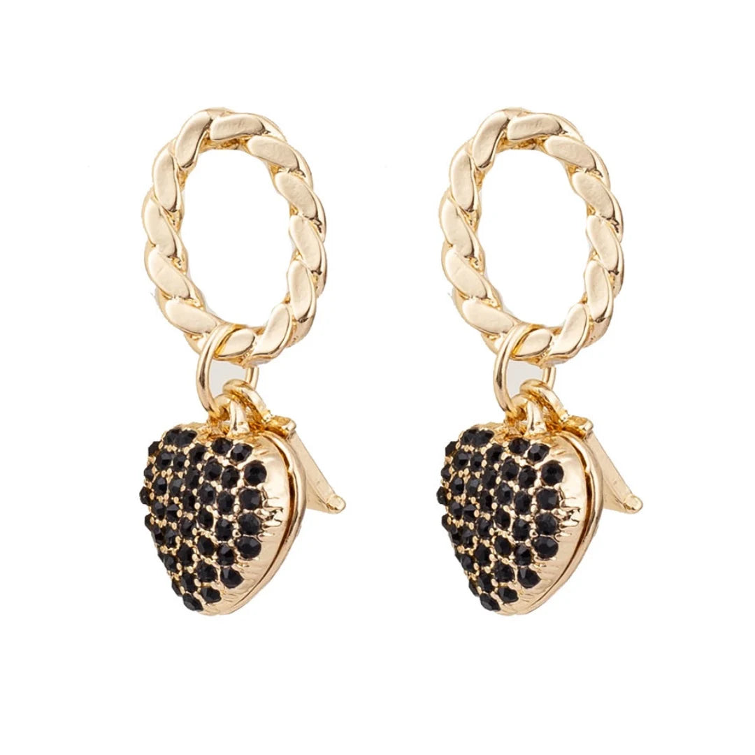 Inspired Heart Shaped Earrings Fashion Golden Earrings