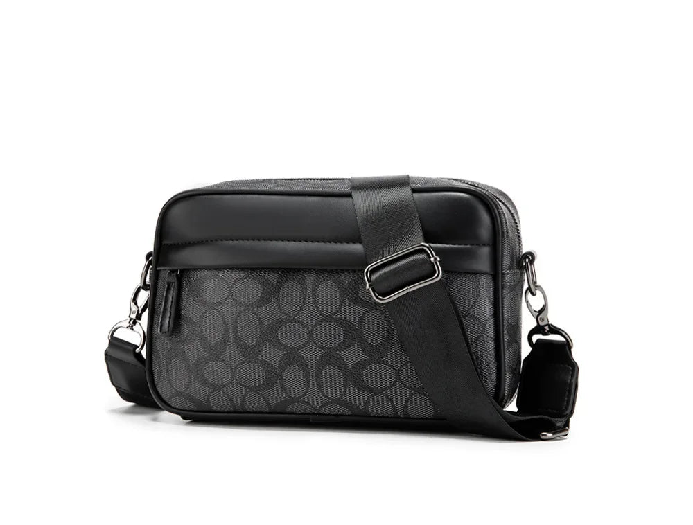 Men's Korean Multifunctional Printed Single Shoulder Messenger Bag