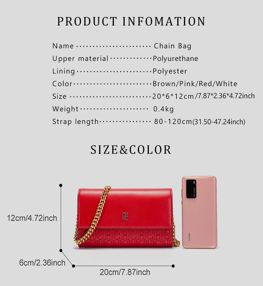 CH Exquisite Craftsmanship Women's Chain Bag Light Luxury