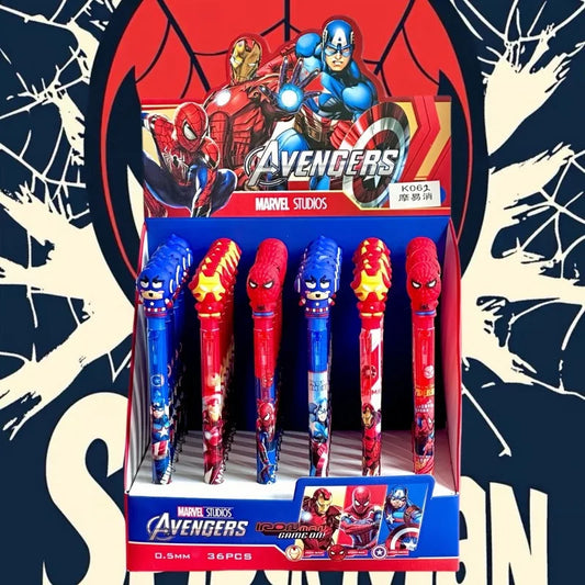 Superhero Spider-Man erasable pen cartoon press neutral pen friction blue water pen 0.5 student stationery wholesale