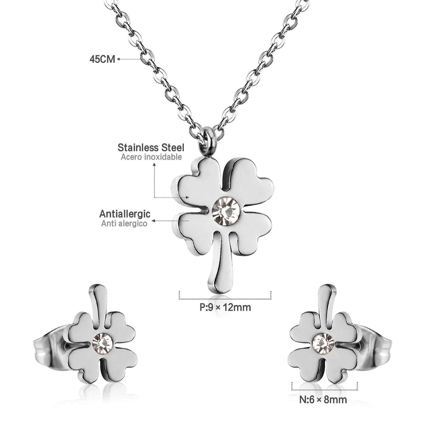 Elegant Fine Jewelry Sets Stainless Steel