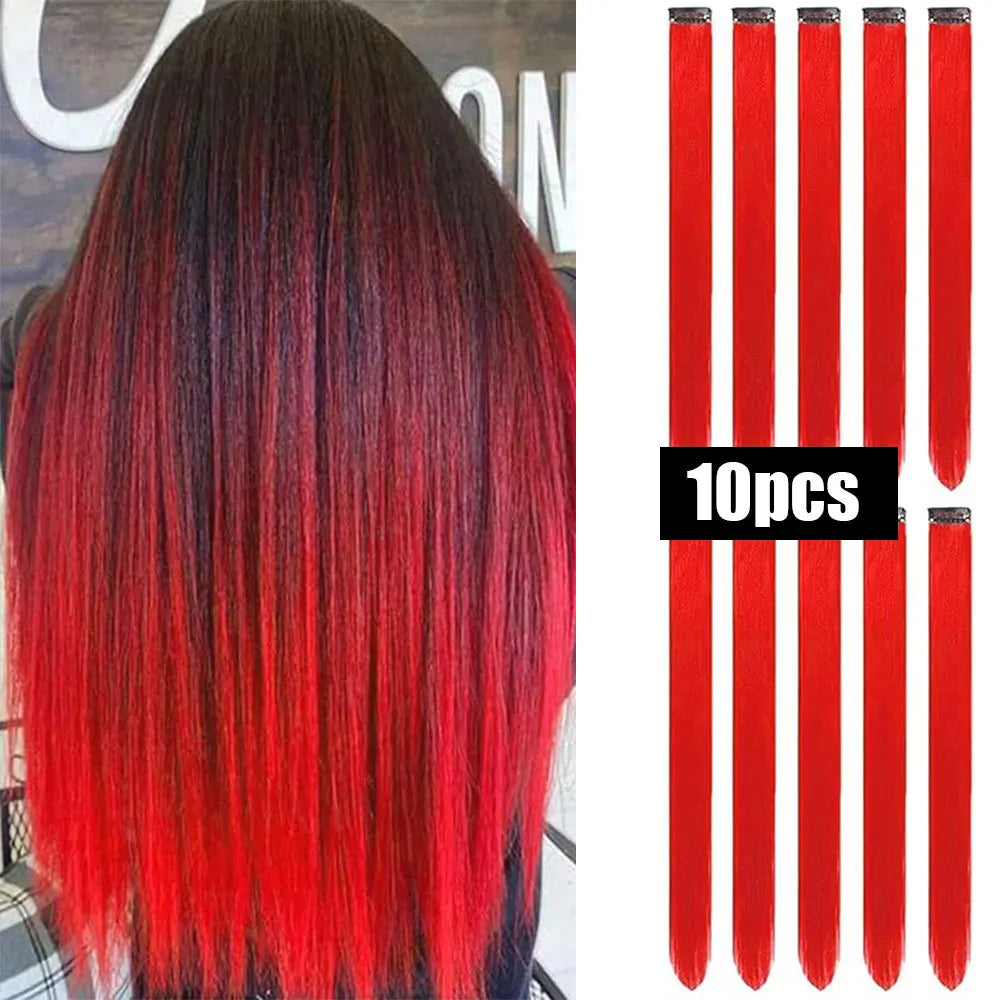 Colored Hair Extensions (10 pcs)