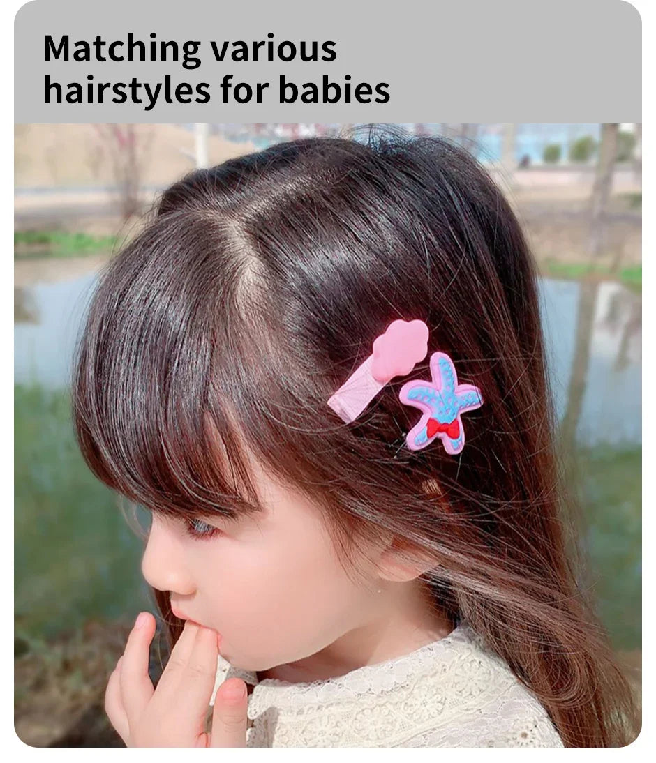 Cartoon Hair Clip Set Flower Fruit
