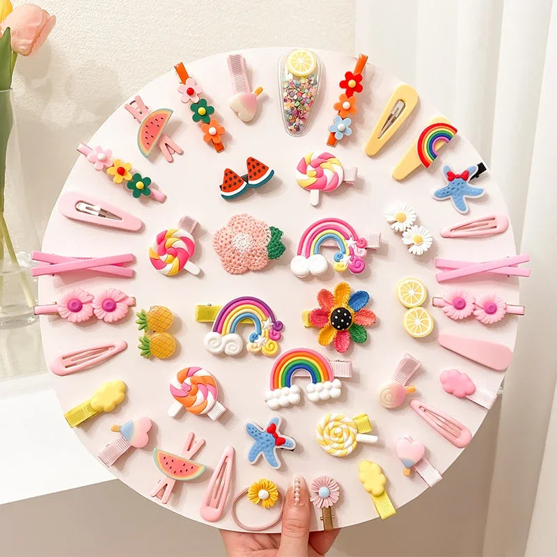 Cartoon Hair Clip Set Flower Fruit