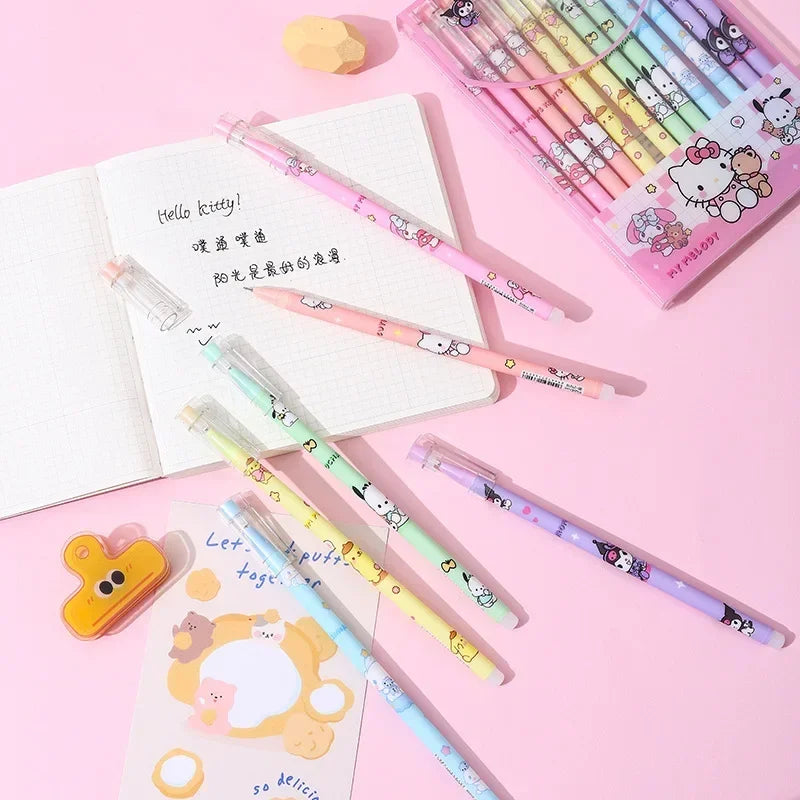 Sanrio Black Neutral Pen Hellokitty Melody Kuromi Cinnamoroll Roller Ball Pen