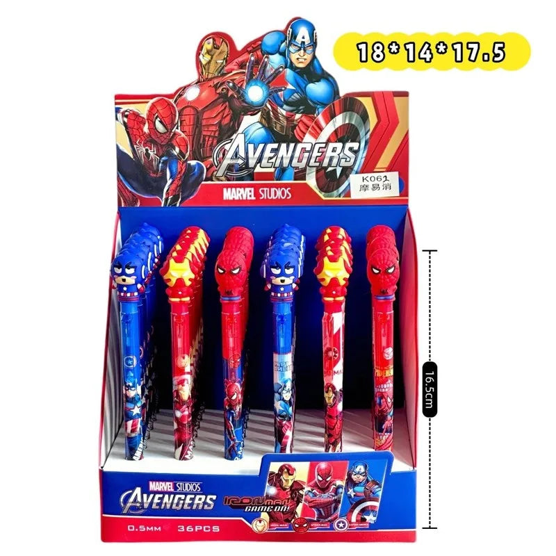 Superhero Spider-Man erasable pen cartoon press neutral pen friction blue water pen 0.5 student stationery wholesale