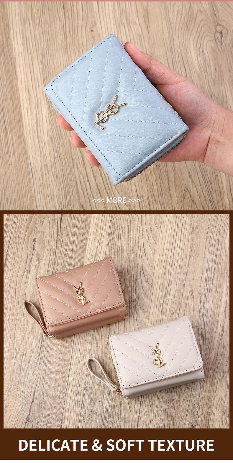 Women's wallet, fashionable and simple multi slot