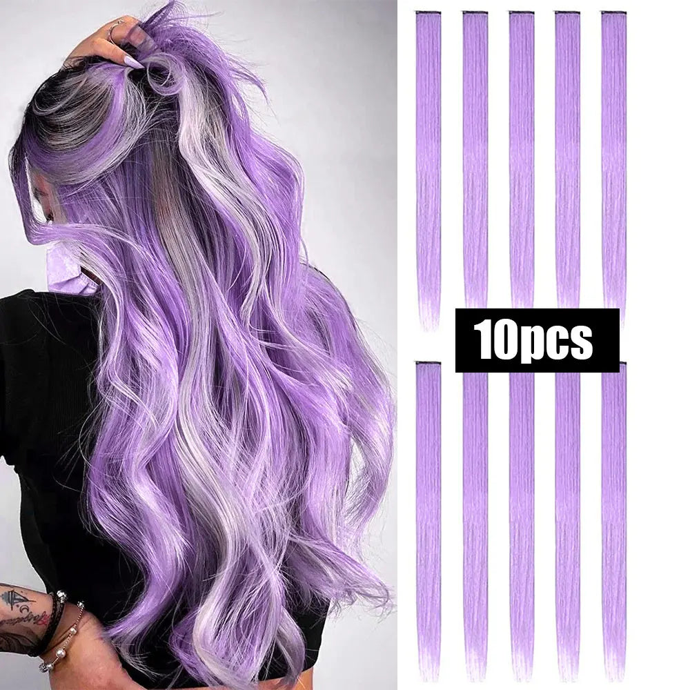 Colored Hair Extensions (10 pcs)