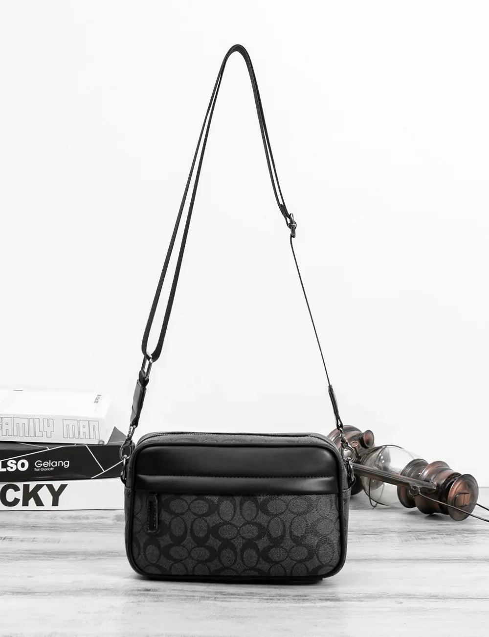 Men's Korean Multifunctional Printed Single Shoulder Messenger Bag
