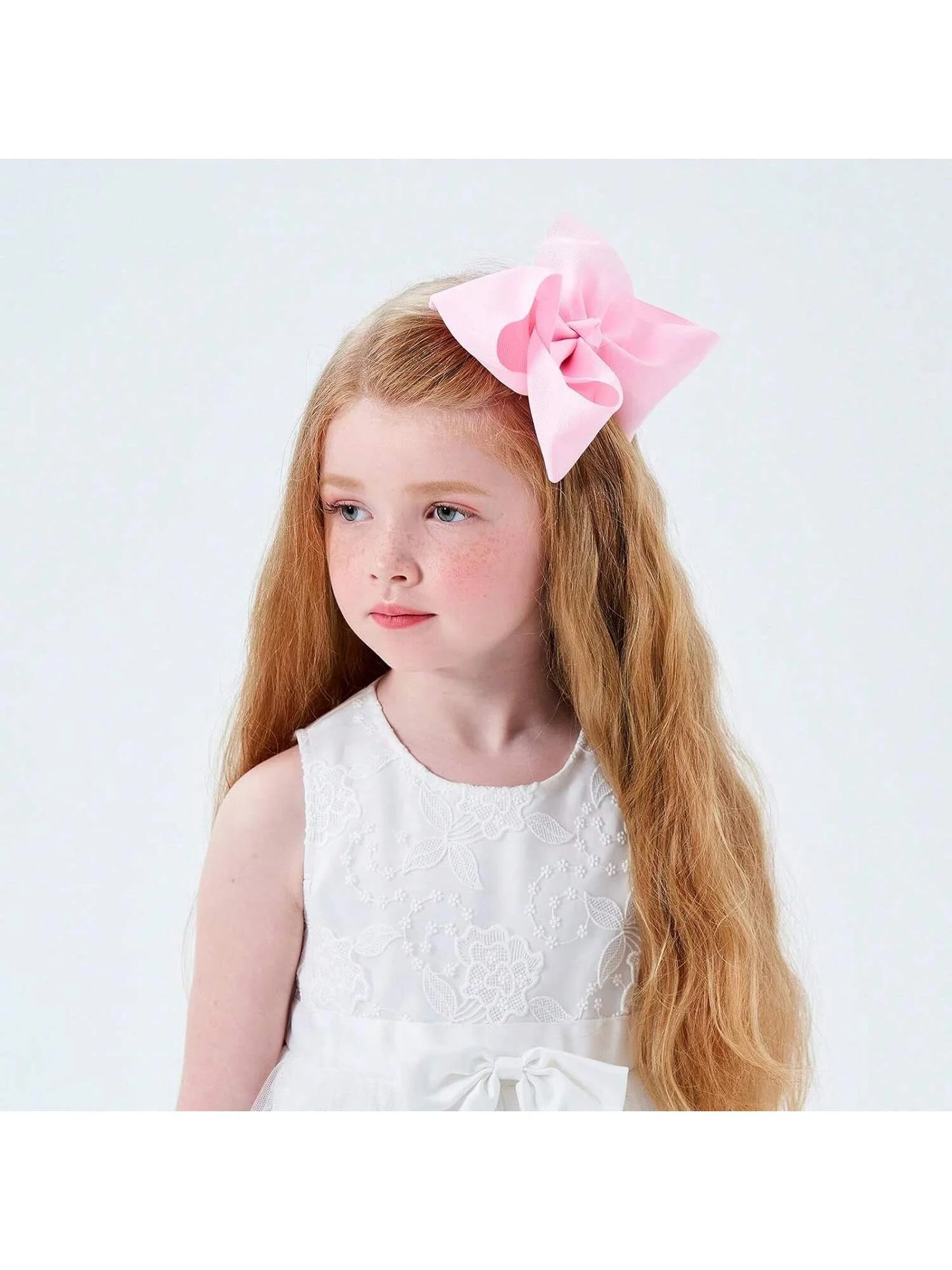 Big 6 Inch Hair Bows for Girls Grosgrain Ribbon