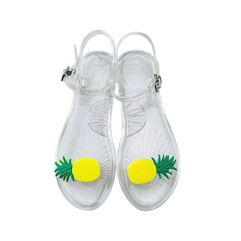 Ladies Slippers Cartoon Fruit Pattern
