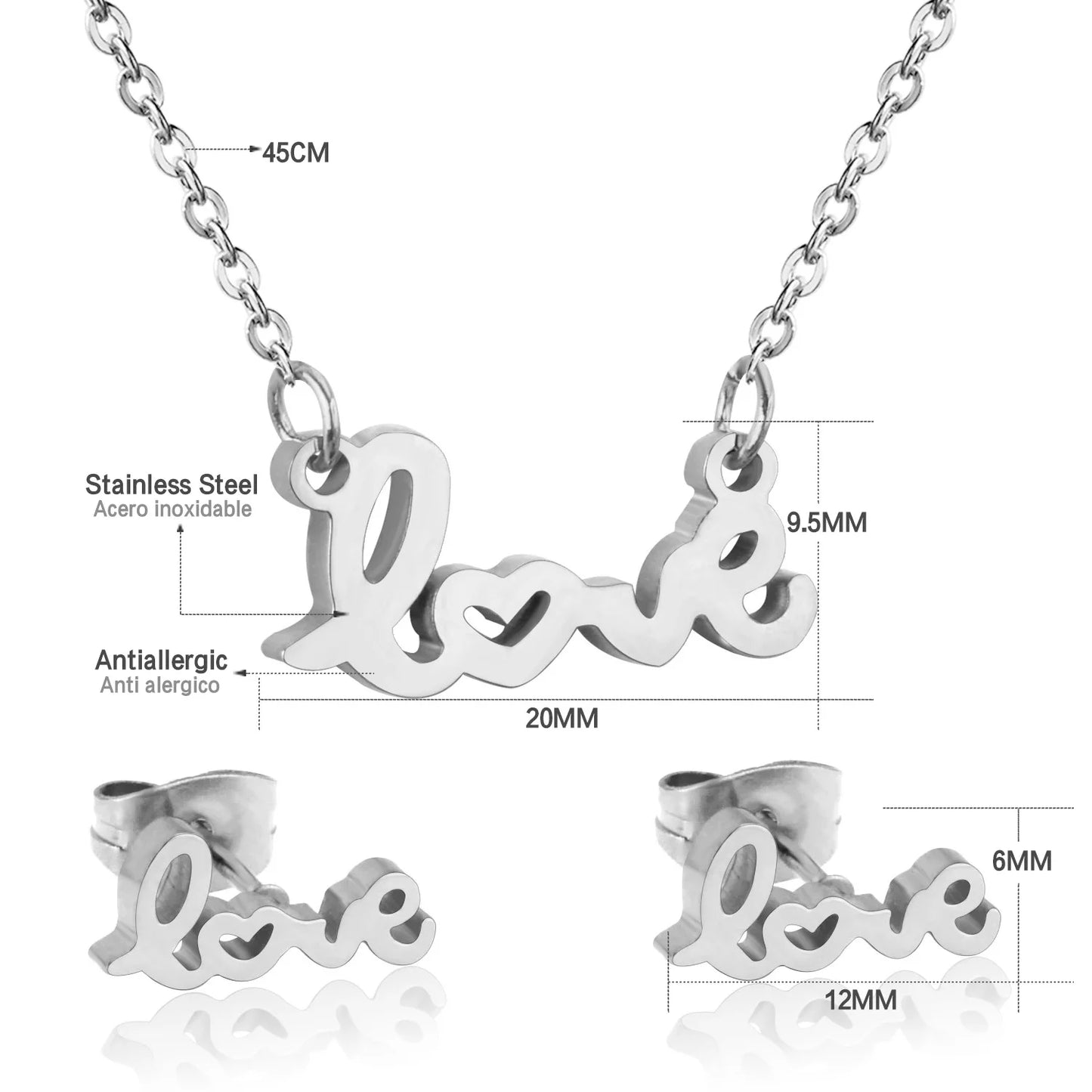 Elegant Fine Jewelry Sets Stainless Steel
