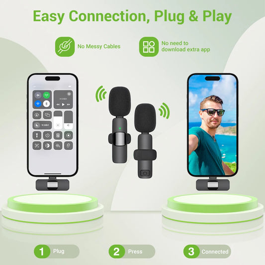 Wireless Lavalier Microphone Portable Mini