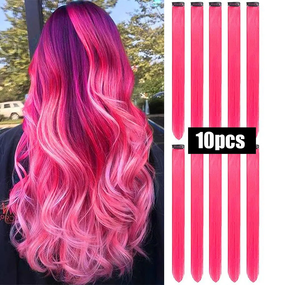 Colored Hair Extensions (10 pcs)