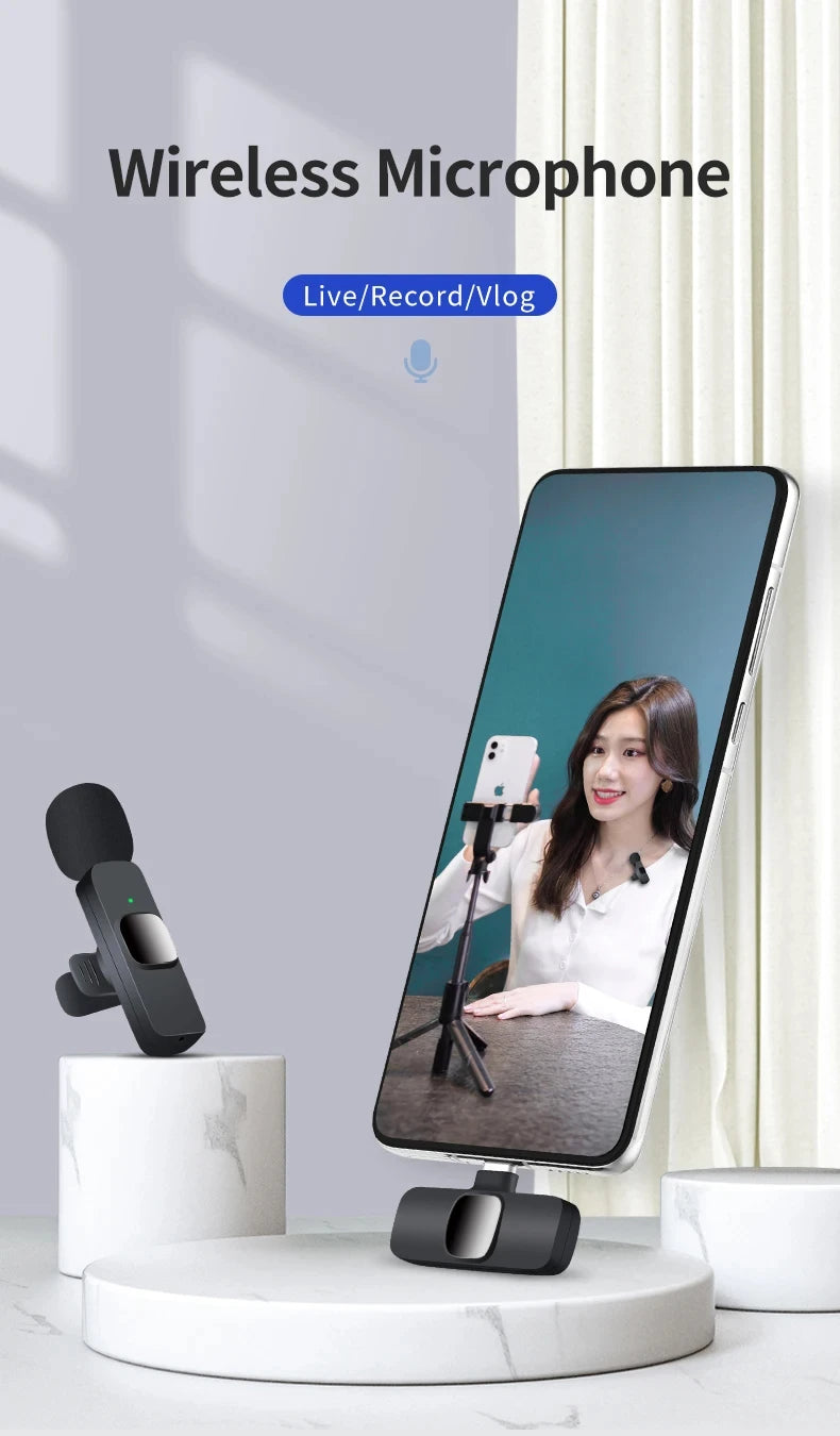 Wireless Lavalier Microphone Portable Mini