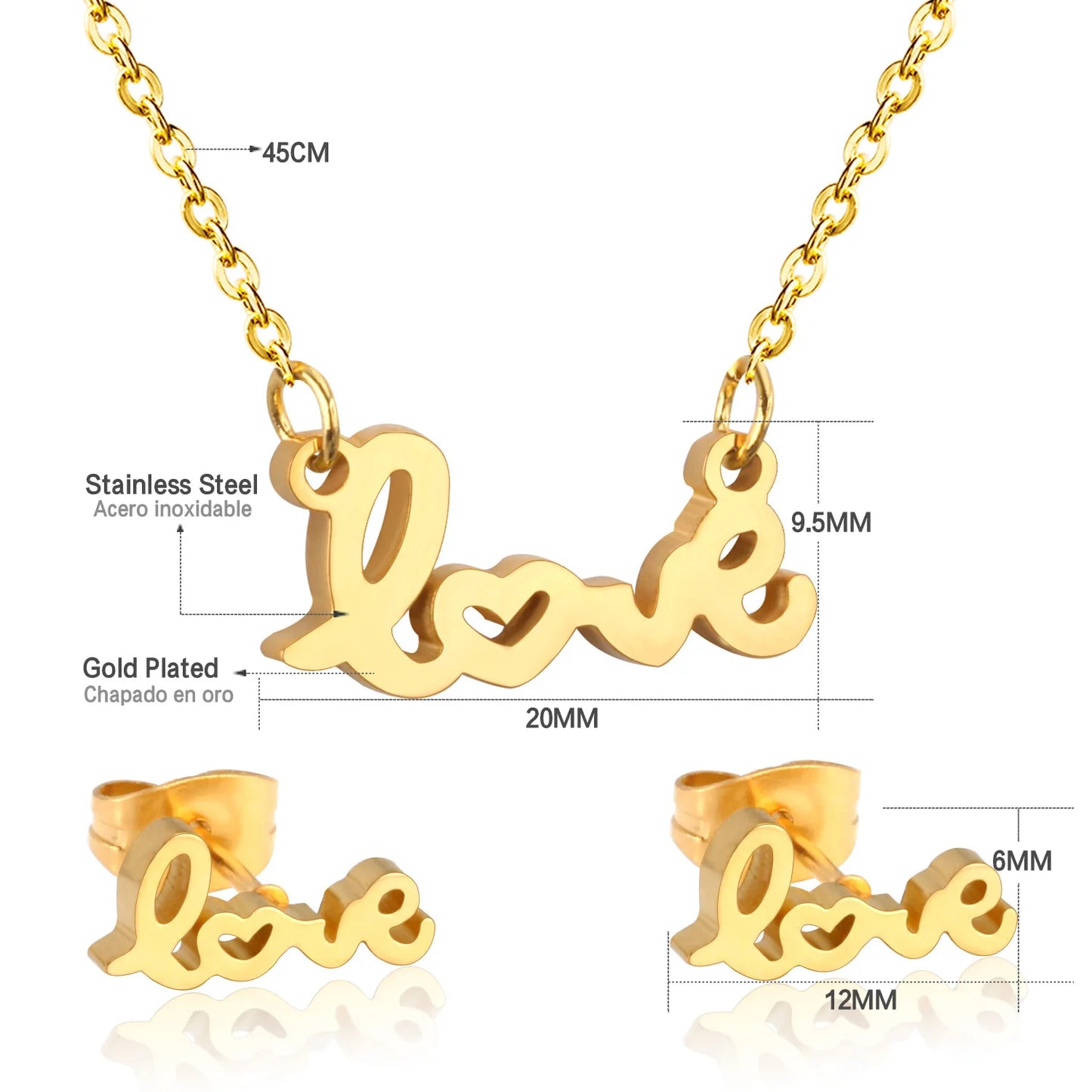 Elegant Fine Jewelry Sets Stainless Steel