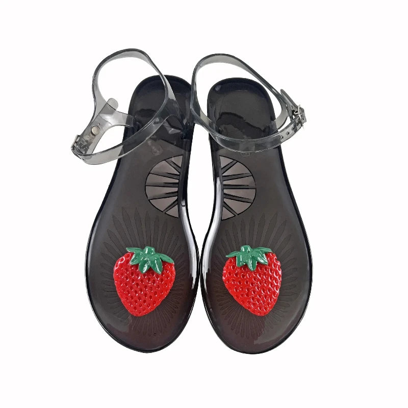 Ladies Slippers Cartoon Fruit Pattern