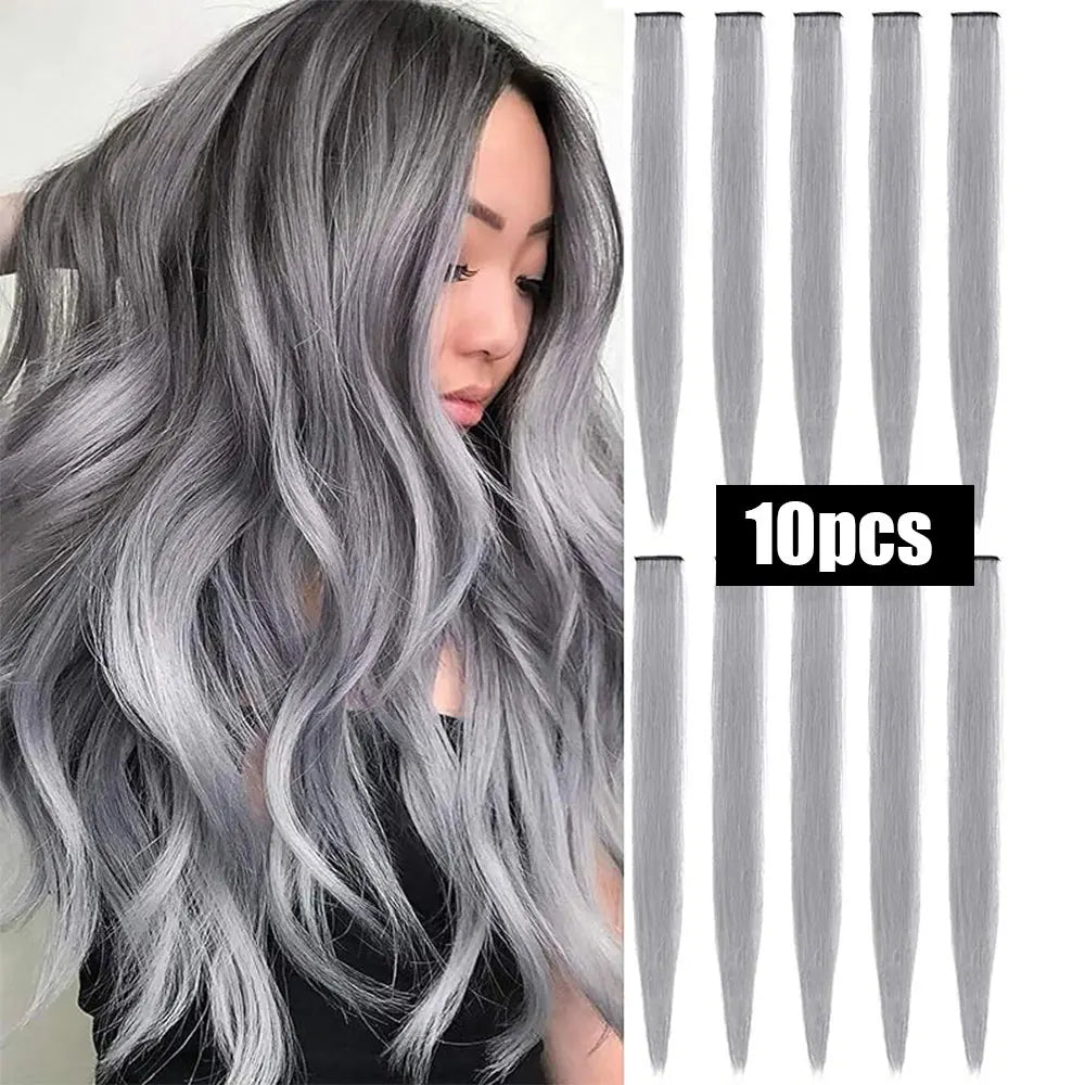 Colored Hair Extensions (10 pcs)