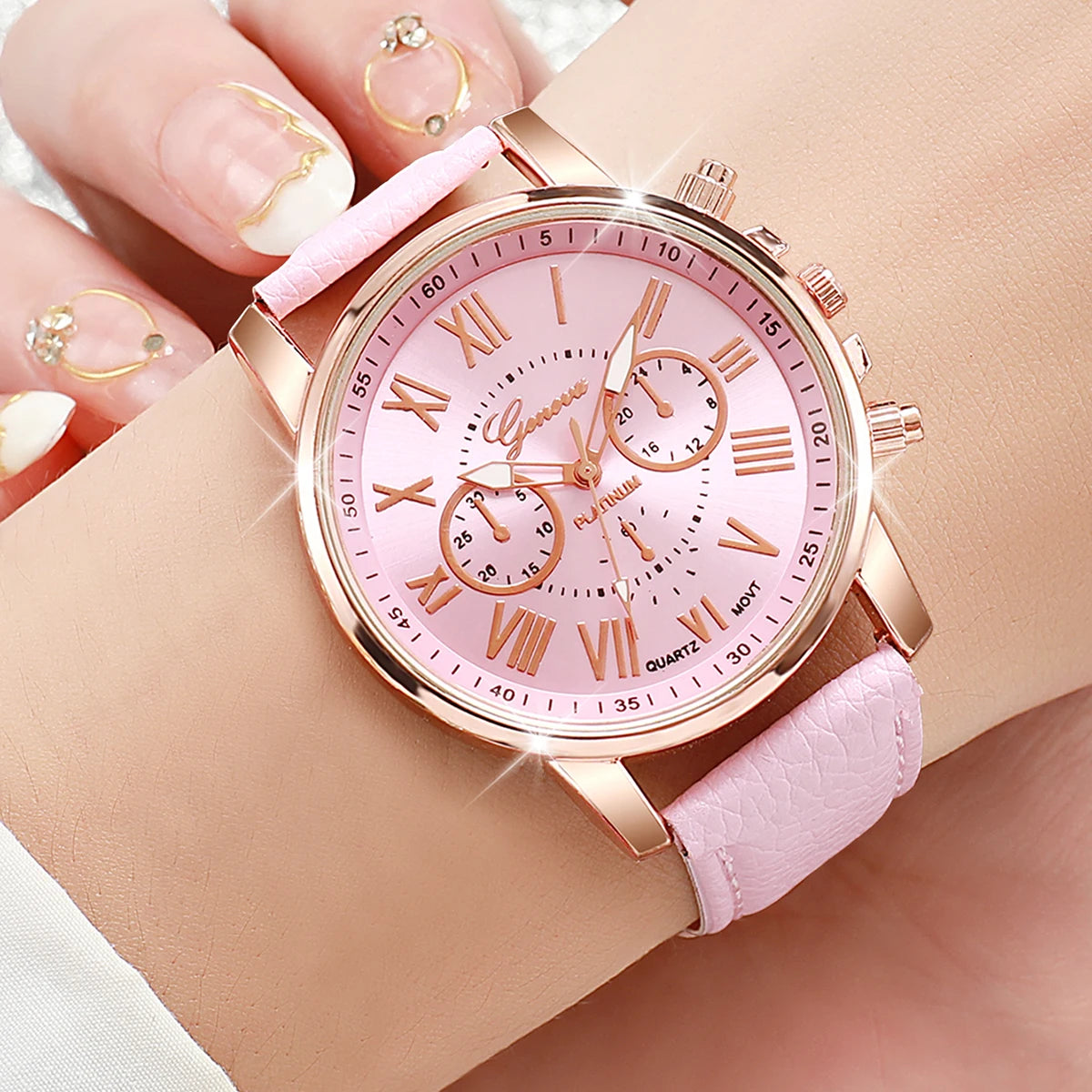 Fashion Women Watches Casual Roma Dial Mixed
