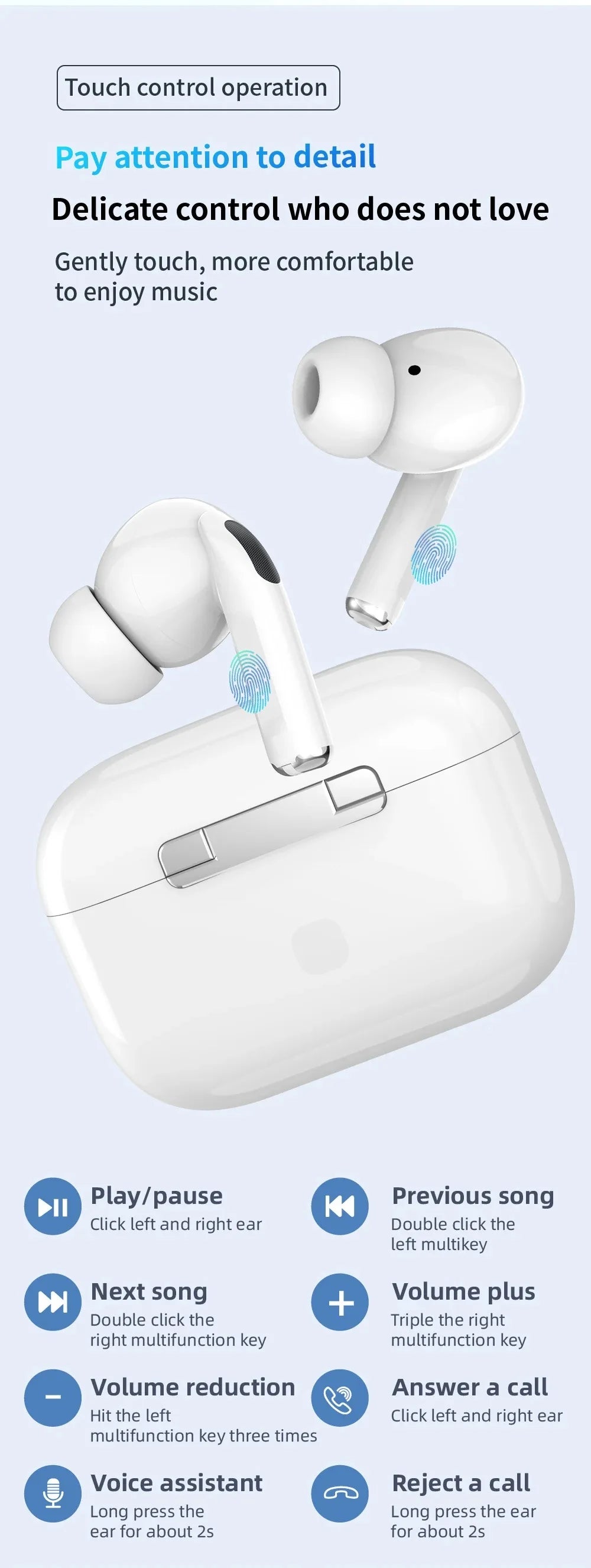 Air Pro Bluetooth for iPhone Apple - Android phone