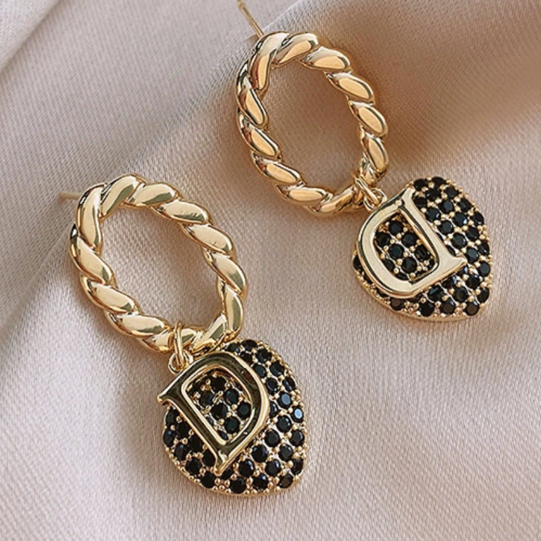 Inspired Heart Shaped Earrings Fashion Golden Earrings