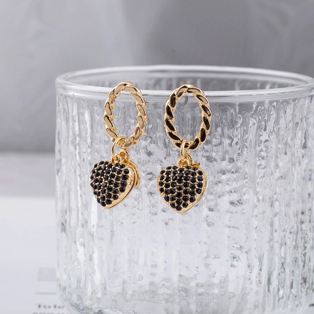 Inspired Heart Shaped Earrings Fashion Golden Earrings