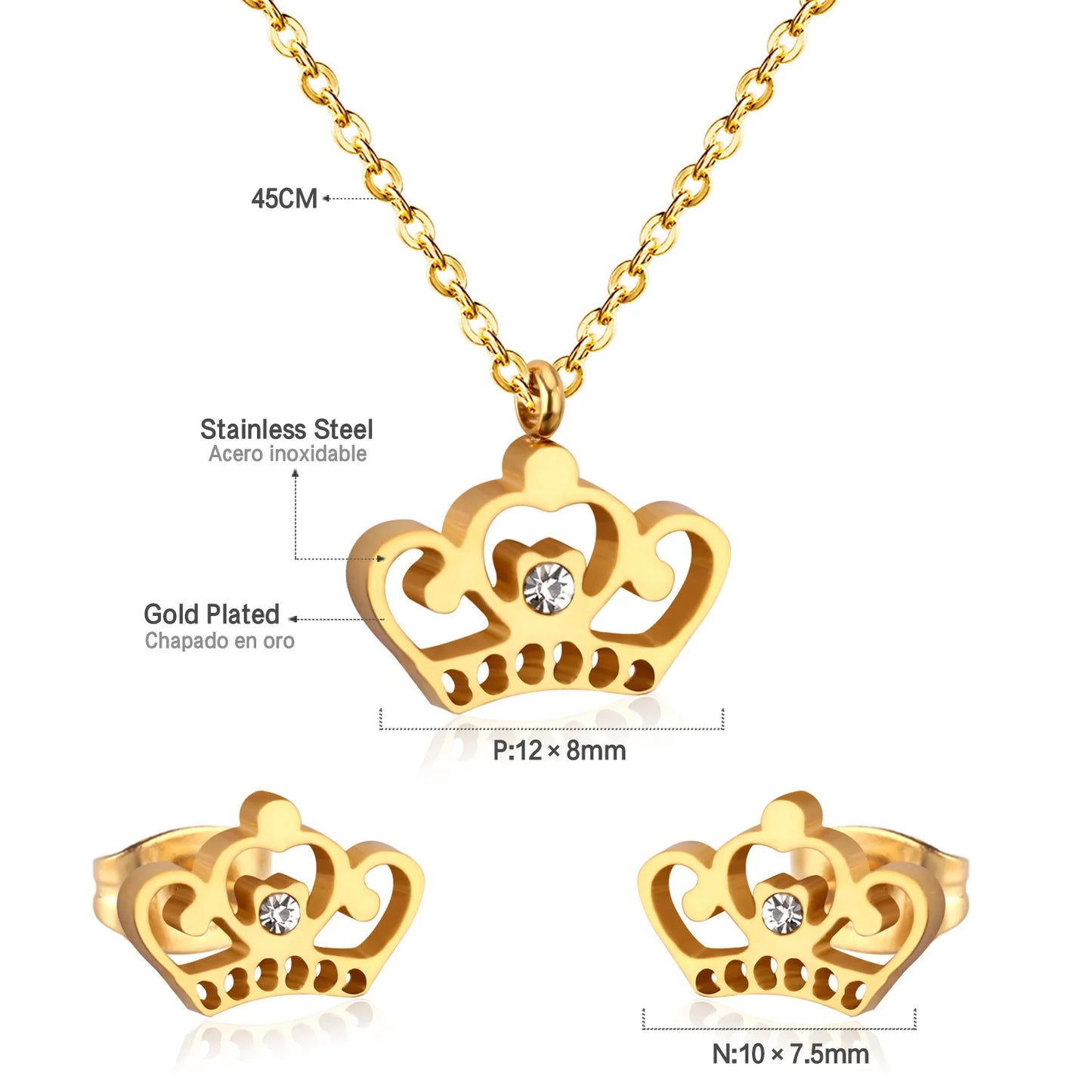 Elegant Fine Jewelry Sets Stainless Steel