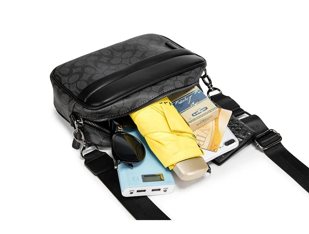 Men's Korean Multifunctional Printed Single Shoulder Messenger Bag