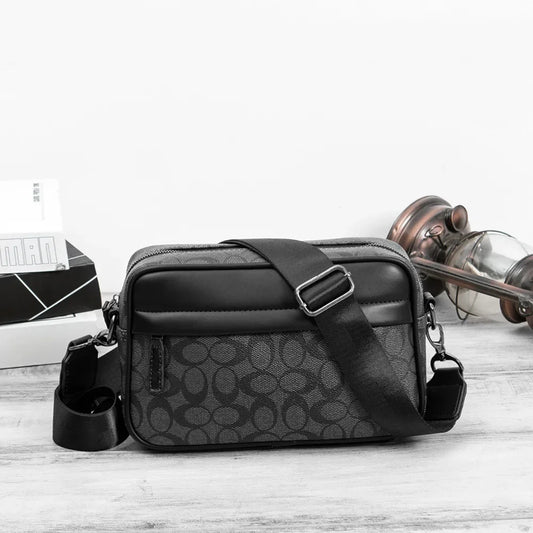 Men's Korean Multifunctional Printed Single Shoulder Messenger Bag