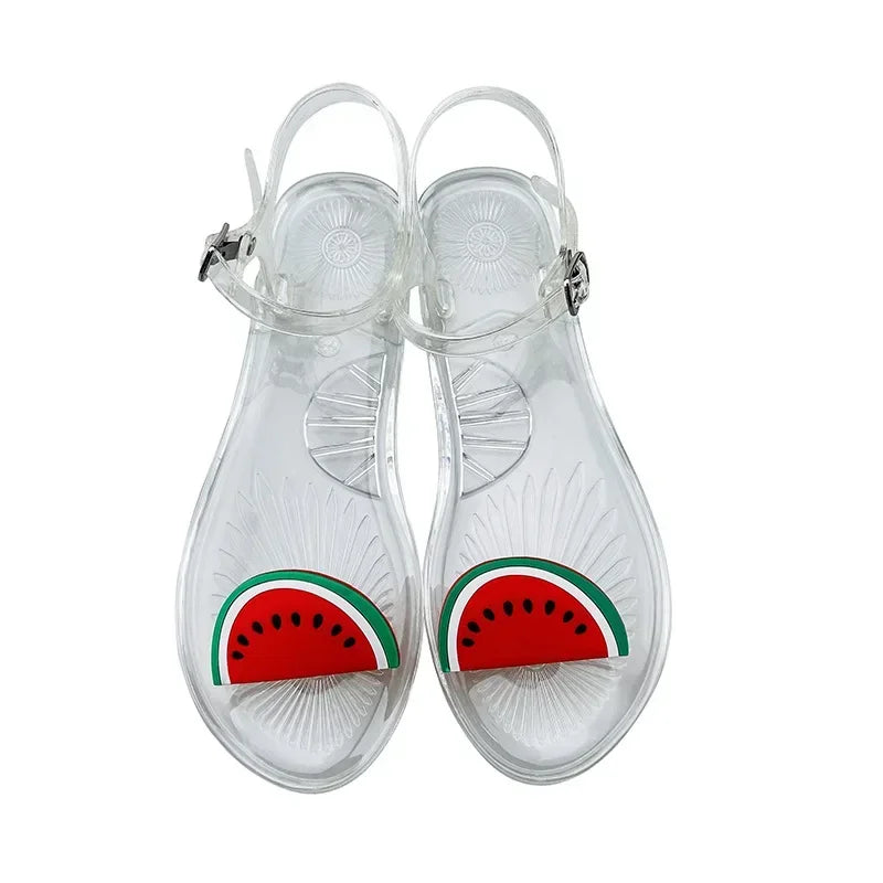 Ladies Slippers Cartoon Fruit Pattern