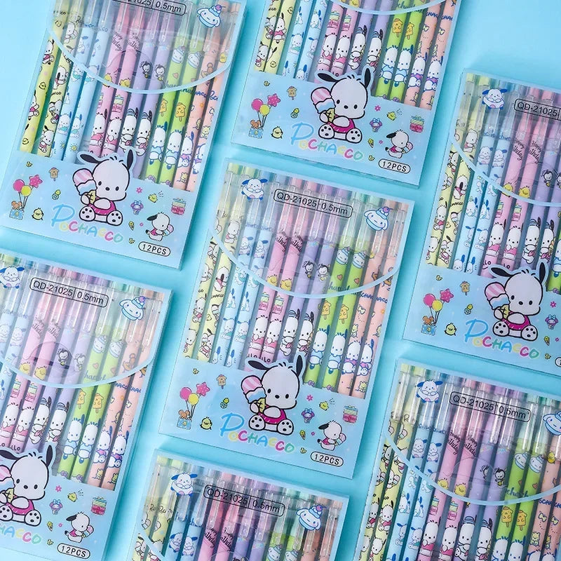 Sanrio Black Neutral Pen Hellokitty Melody Kuromi Cinnamoroll Roller Ball Pen